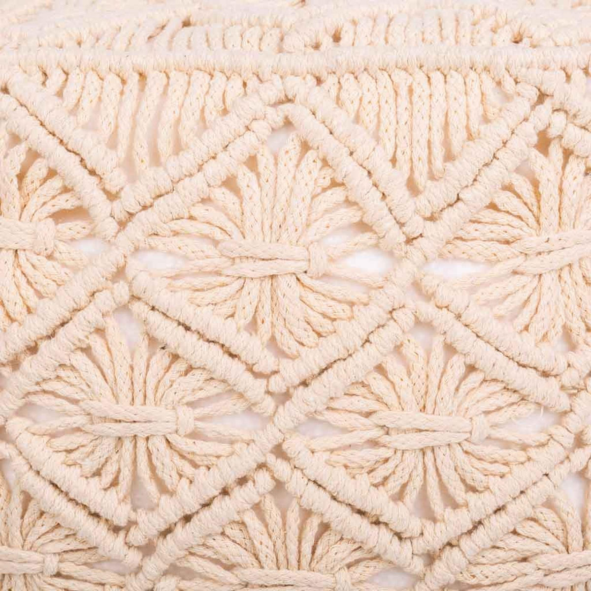 POUF aus Baumwolle, 45x40cm - Beige, Textil (45/40/45cm) - Wanderlust