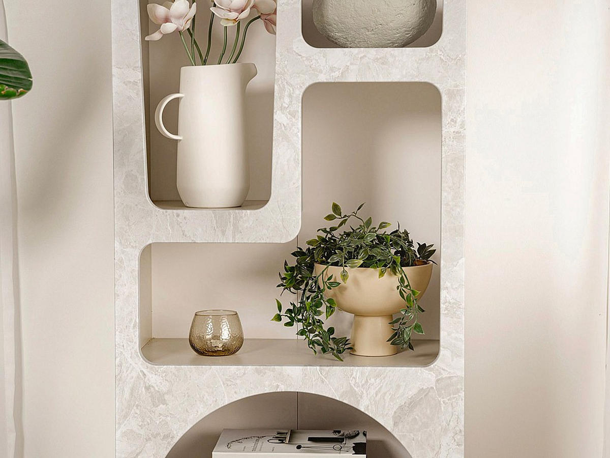 REGAL - 60 cm x 32 cm - holz - grau Luela - Grau, Holz (60/150/32cm) - Vente-Unique