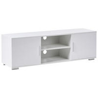 TV STOLEK Bílý Chilliwack - bílá/tmavě šedá, kompozitní dřevo (140/42/40cm) - Beliani