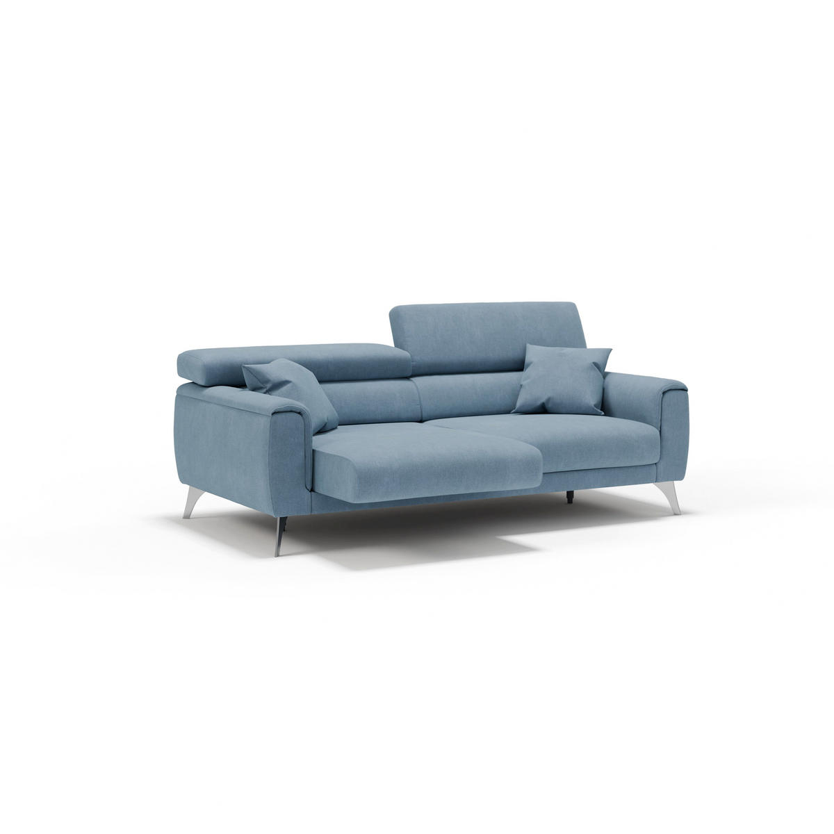 LINEARSOFA Caravaggio - Hellblau, Textil (199/73/102cm) - Divani.store