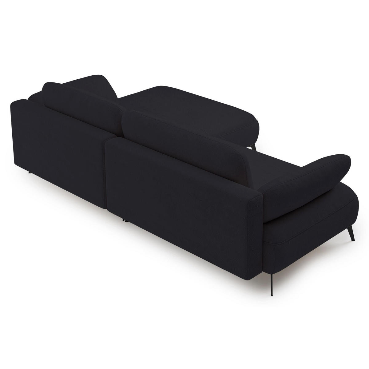 ECKSOFA Avolla Anthrazit rechts - Schwarz, Textil/Metall (186/284cm) - Selsey