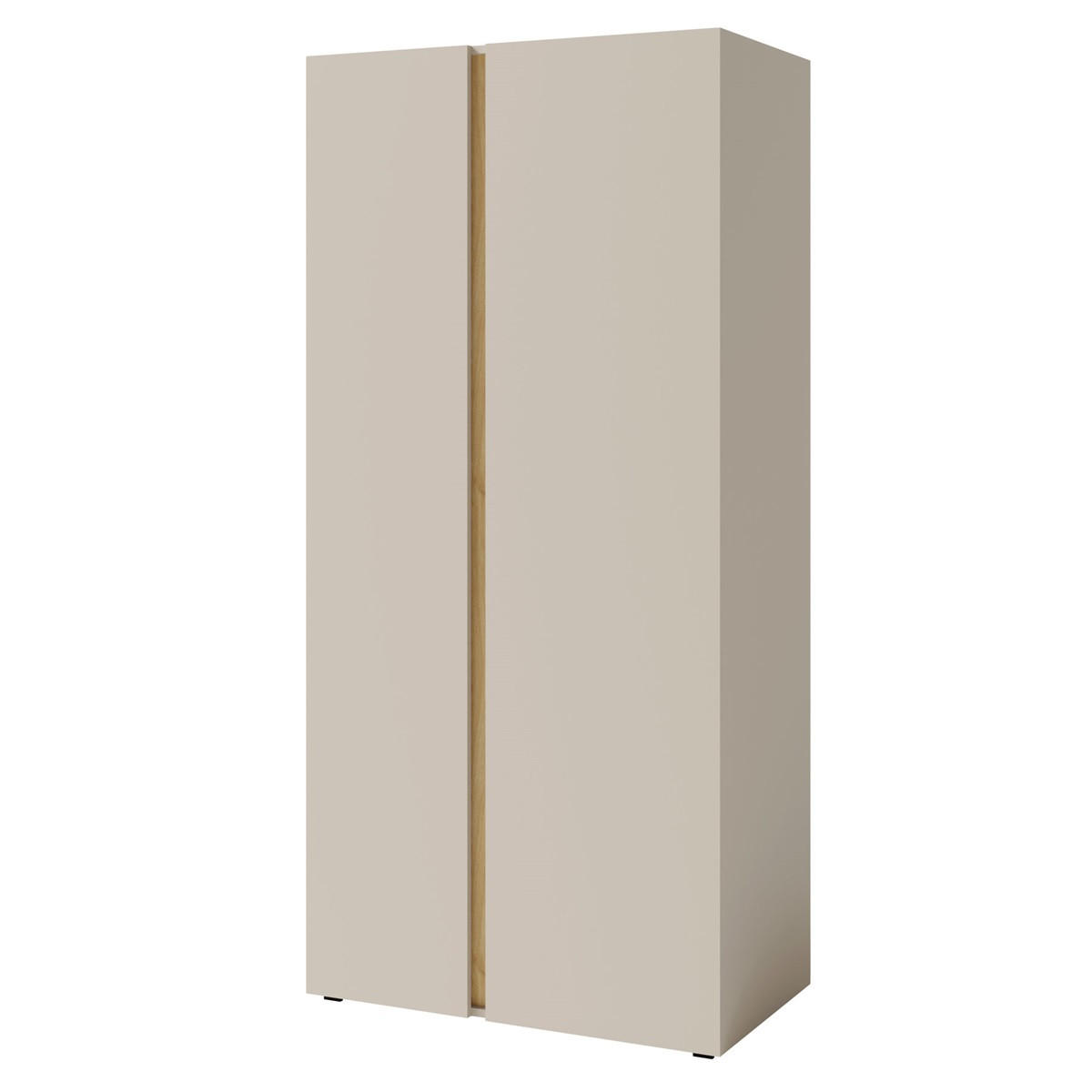 JUGENDZIMMER Laris Set A mit Bett 120 x 200 - Sandbeige / Eiche geölt - Eichefarben/Beige, Holzwerkstoff/Metall (90/50/195cm) - QMM TraumMöbel