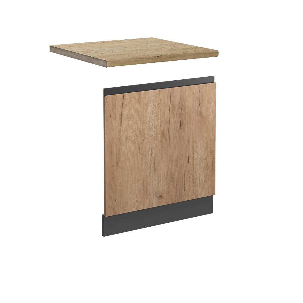 FRONTPANEL R-Line Goldkraft ek 60 cm , AP Oak Honungsek, Antracit 57.2/60/60 cm