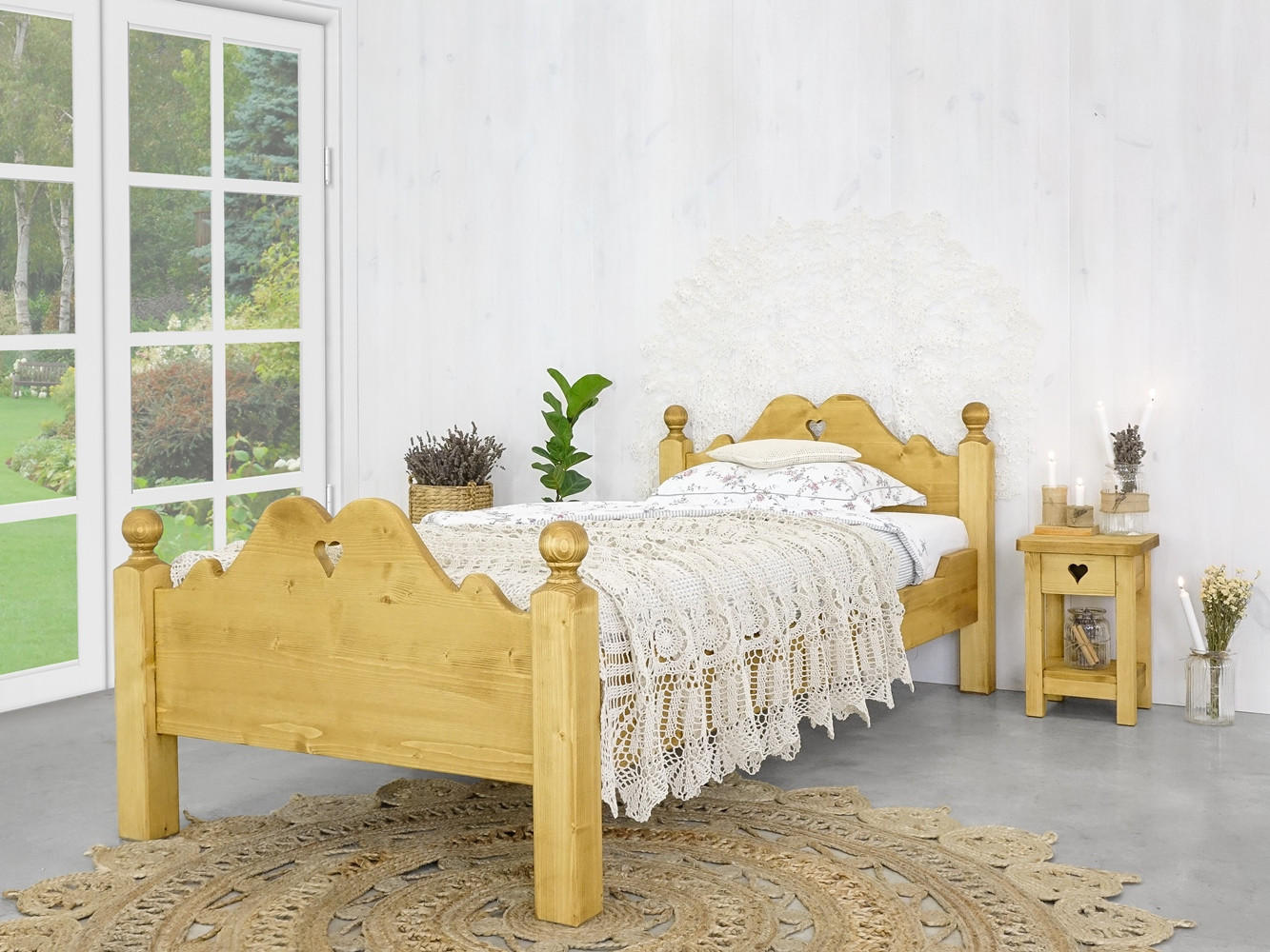 BETT aus Massivholz MEXICANA - Honig, Holz (90/200cm) - Seart