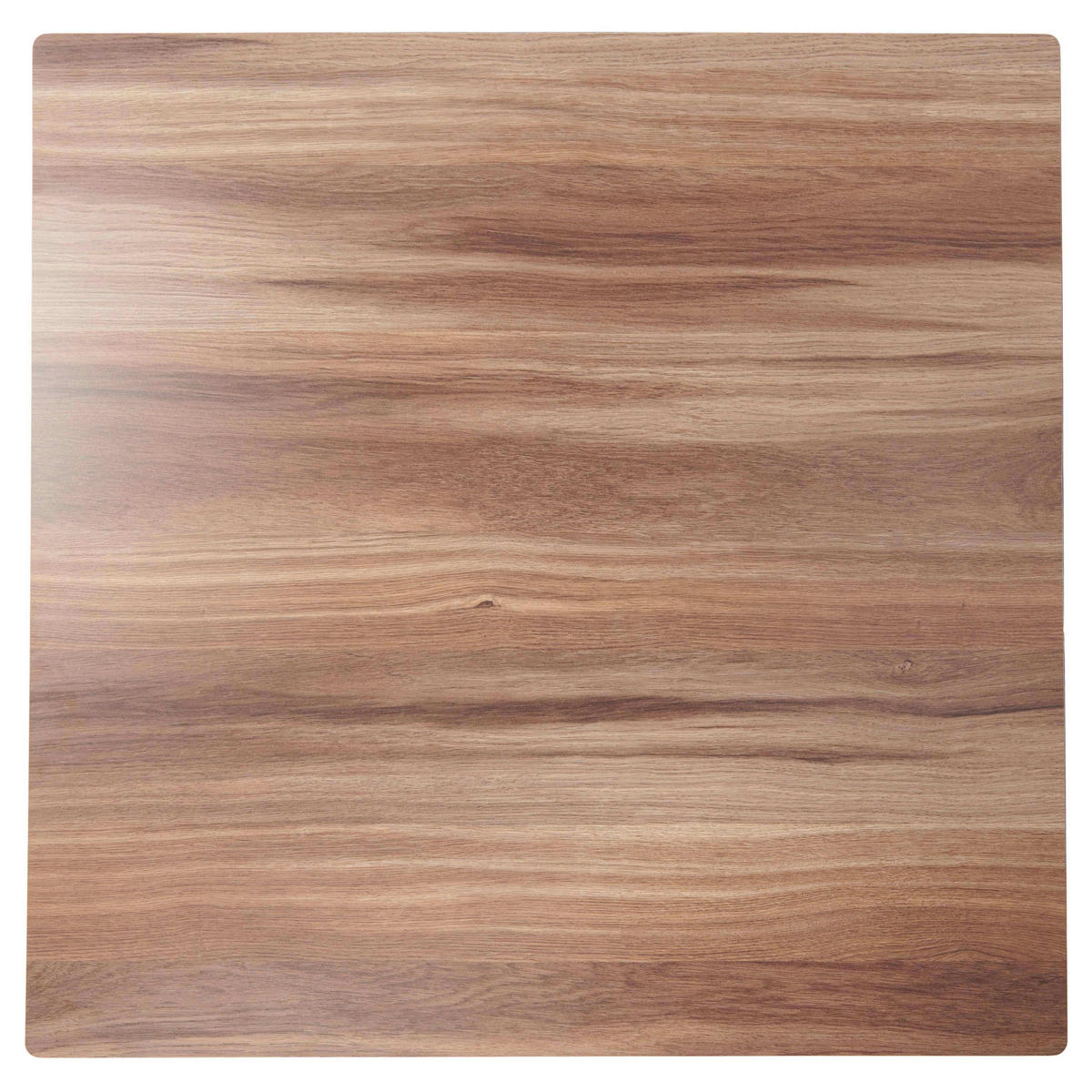 TISCH, dunkles Eiche - Braun, Holzwerkstoff/Metall (70/70/73cm) - Oviala