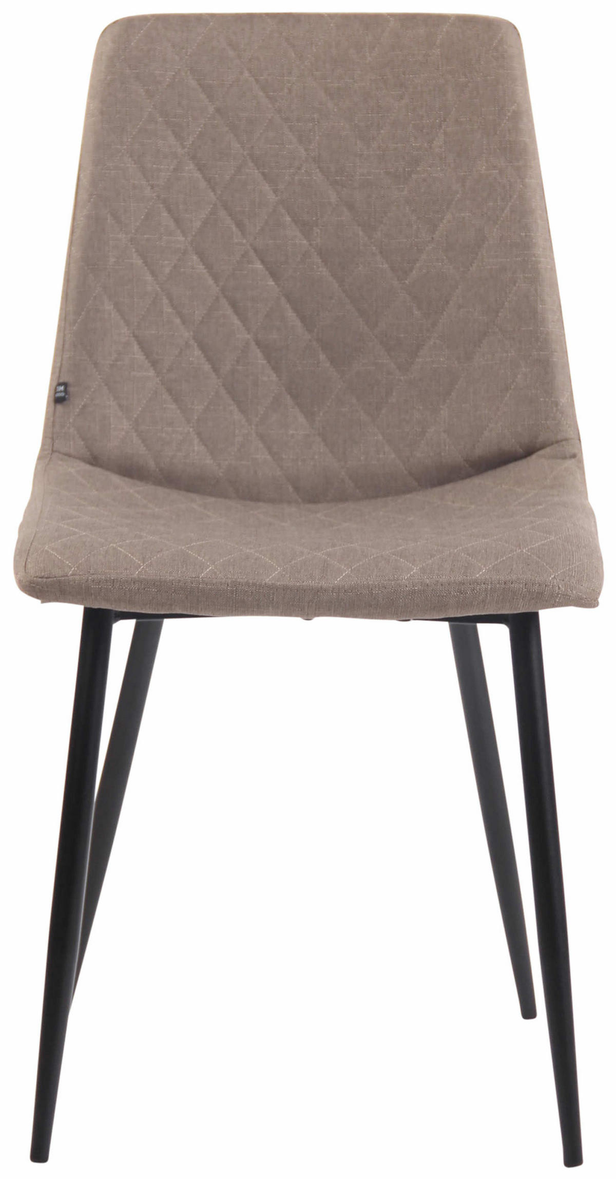STUHL Stoff taupe - Taupe/Schwarz, Textil/Metall (45/83/57cm) - CLP