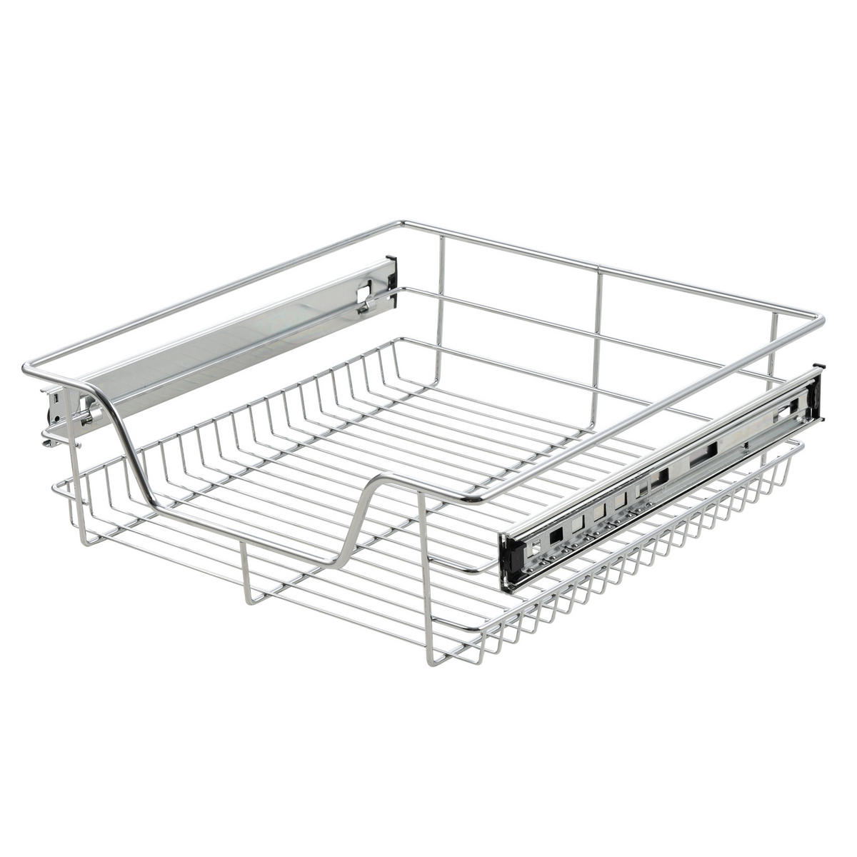 TELESKOPSCHUBLADE-SET 2 TLG. Doustelle - Silberfarben, Metall (44/14/47cm) - [en.casa]