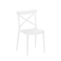 STUHL FÜR DRAUSSEN Birk Weiß 48 cm x 81 cm - Weiß, Kunststoff (48/81/53cm)