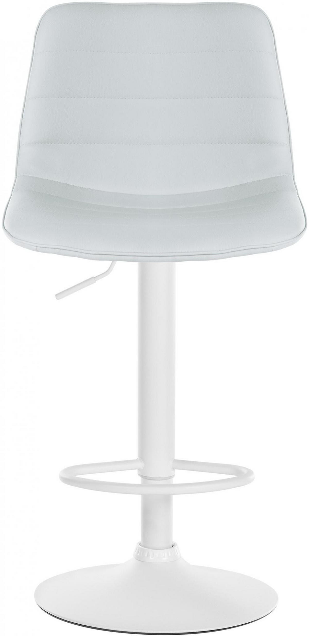 BARHOCKER 2er Set Lederlook weiß - Weiß, Textil/Metall (45/89/46cm) - CLP