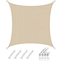 SONNENSEGEL Luftdurchlässig 300 cm Beige - Beige, Kunststoff (300/300cm) - Amanka