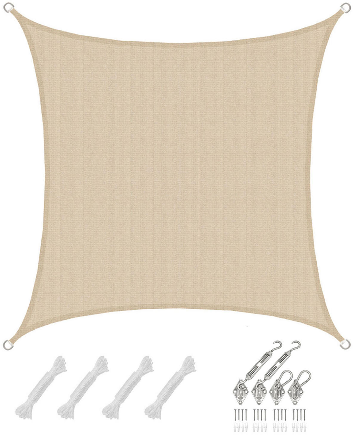 SONNENSEGEL Luftdurchlässig 300 cm Beige - Beige, Kunststoff (300/300cm) - Amanka