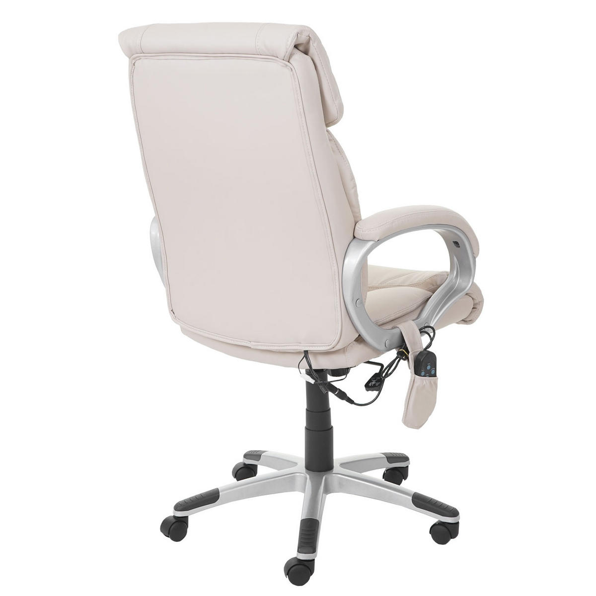 DREHSTUHL mit Massagefunktion HxBxT 119x73x66cm Sitzhöhe 48cm Heizfunktion Massagefunktion Kunstleder Creme - Creme, Kunststoff (73/119/66cm) - PROREGAL