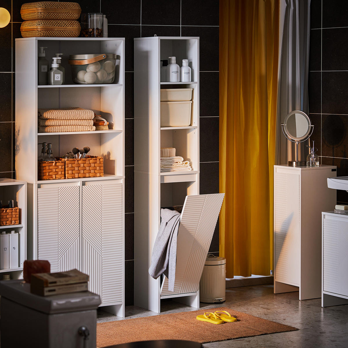 HOCHSCHRANK Weiß - Weiß, Holzwerkstoff (30/170/30cm) - SoBuy