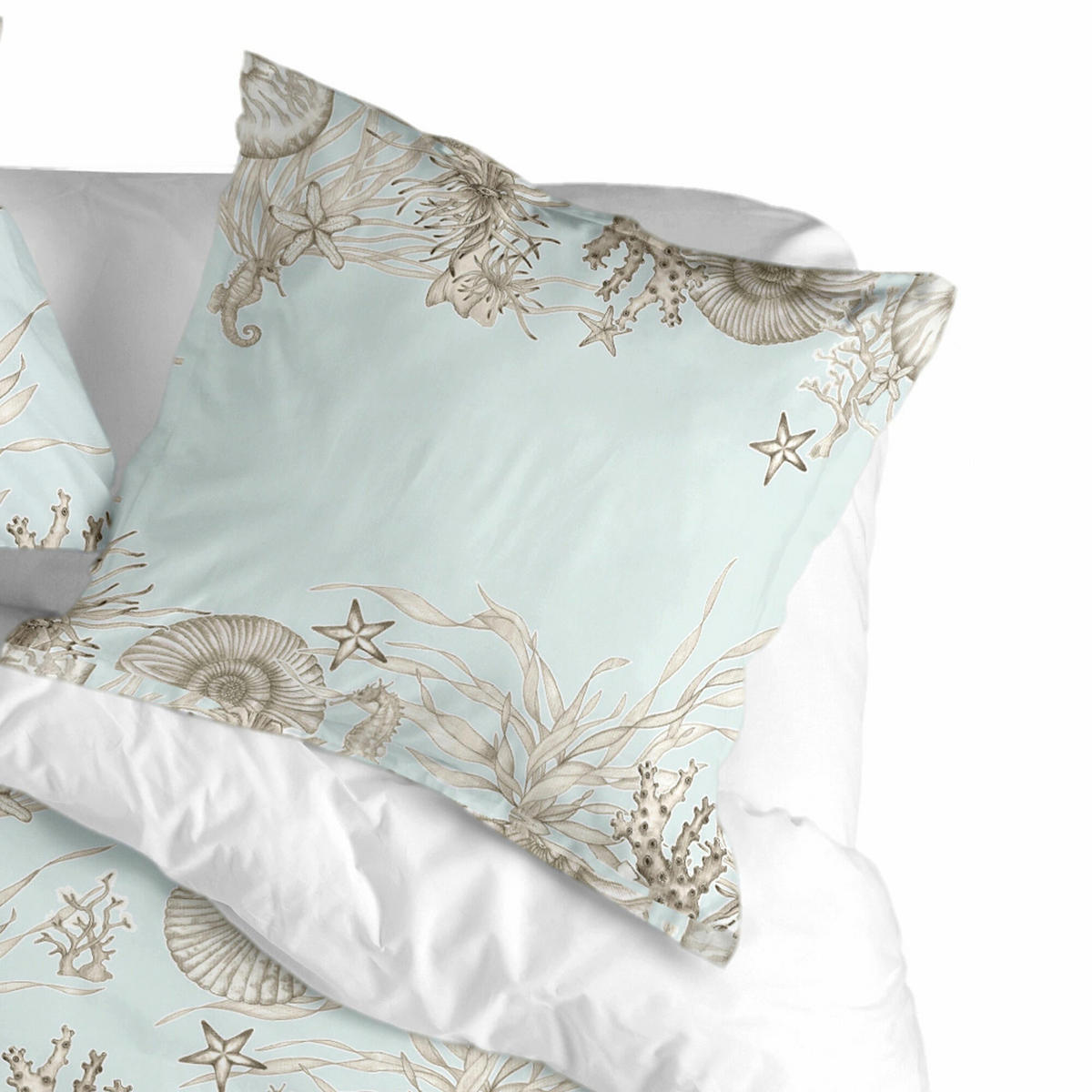 KISSENBEZUG coral reef 60x60 cm mehrfarbig - Multicolor, Textil (60/60cm) - Happy Friday