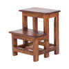 TRITTLEITER STEP Recyclingholz zweistufig 02 hellbraun - Hellbraun, Holz (37/46/37cm) - DESIGN DELIGHTS
