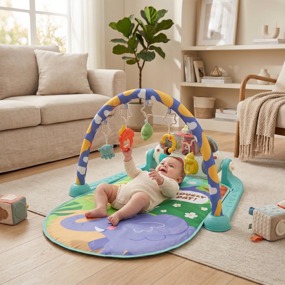 HRACÍ obl. - různobarevná, textil/plast (64/42/80cm) - Relaxdays