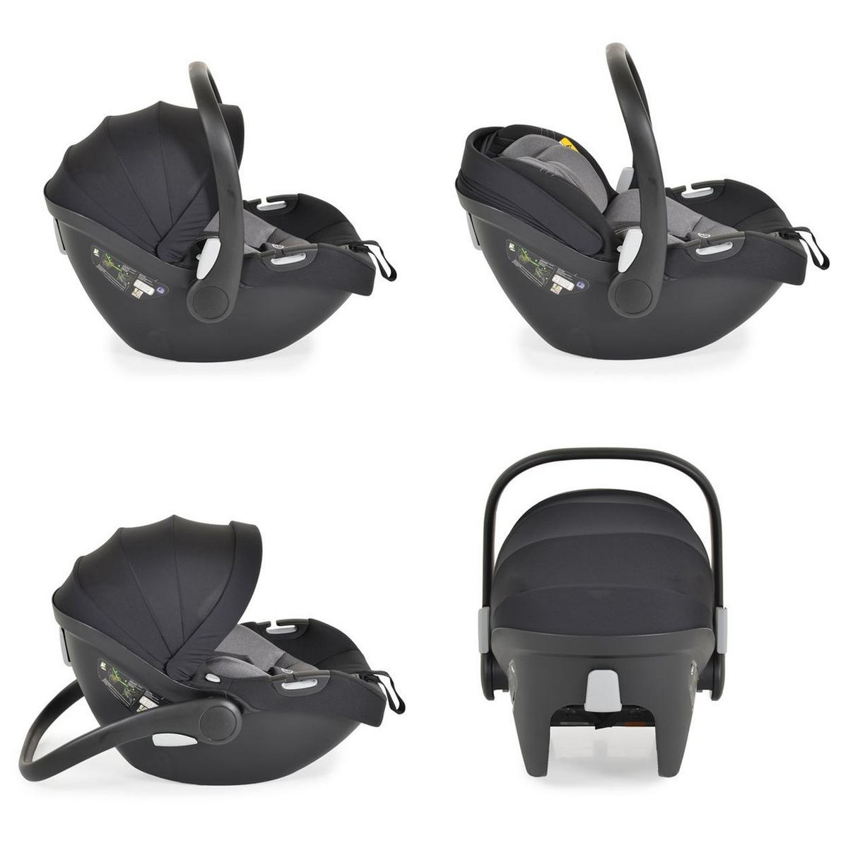 BABYSCHALE i-Size (40 - 83 cm) grau Gruppe 0+ Gurt, verstellbare Kopfstütze - Grau, Kunststoff (43/68/56cm) - Cangaroo