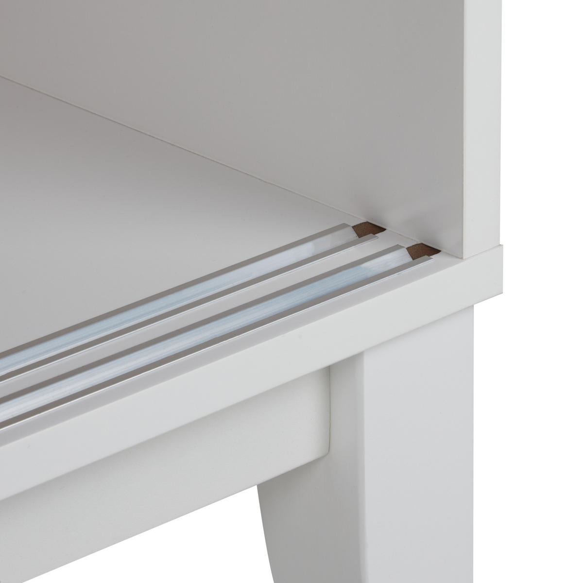 VITRÍNA se skleněnými dveřmi 80 cm Bílá Rumson - bílá, kompozitní dřevo (80/183/40cm) - Beliani