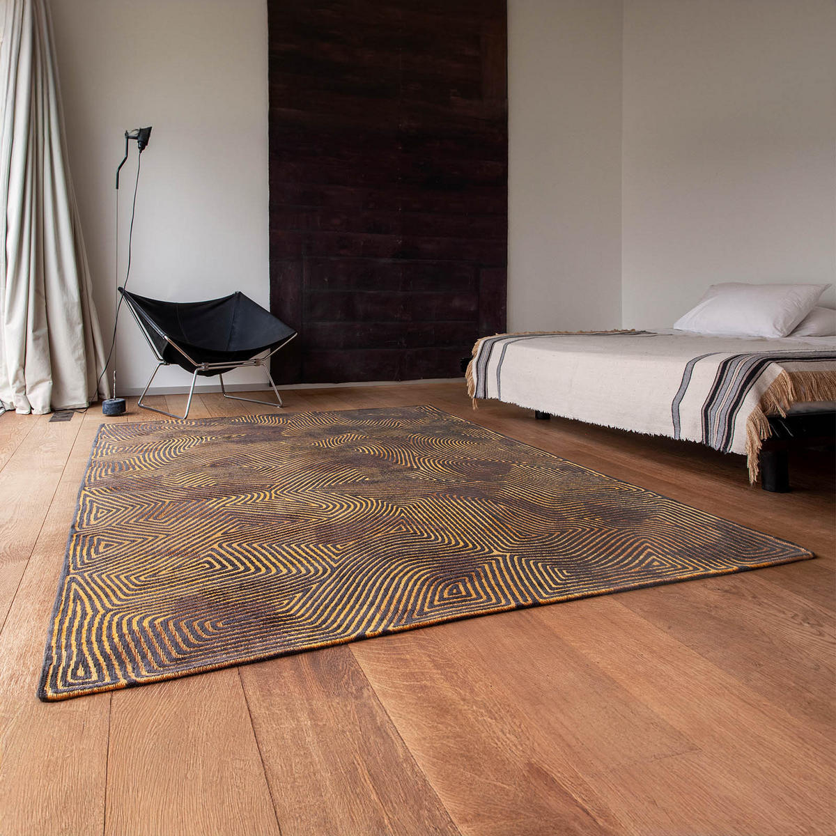 TEPPICH Flachgewebe BLACK HORIZON Braun 240 x 340 cm - Braun, Textil (240/340cm) - Novatrend