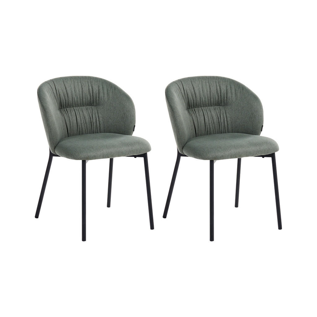 SCAUN DE BUCĂTĂRIE set de 2 textil verde Mesa