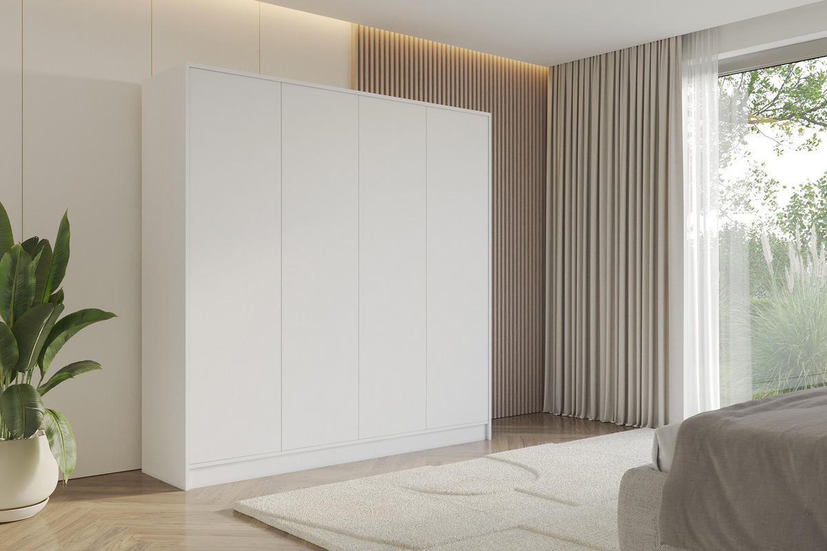 KLEIDERSCHRANK - GALA - 200 - Weiß - Weiß, Holzwerkstoff (200/200/51cm) - ALTDECOR
