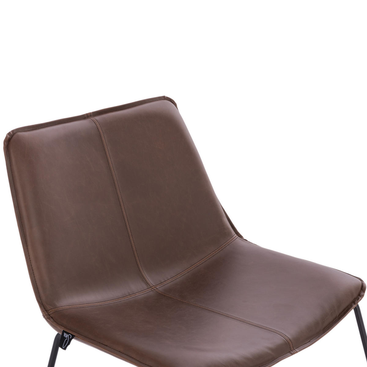 LOUNGESESSEL RON Kunstleder Braun - Schwarz/Braun, Textil/Metall (66/82/64cm) - SVITA