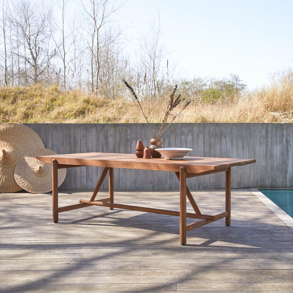 GARTENTISCH Fado Natur aus Teak - Naturfarben, Holz (100/240/76cm) - Tikamoon