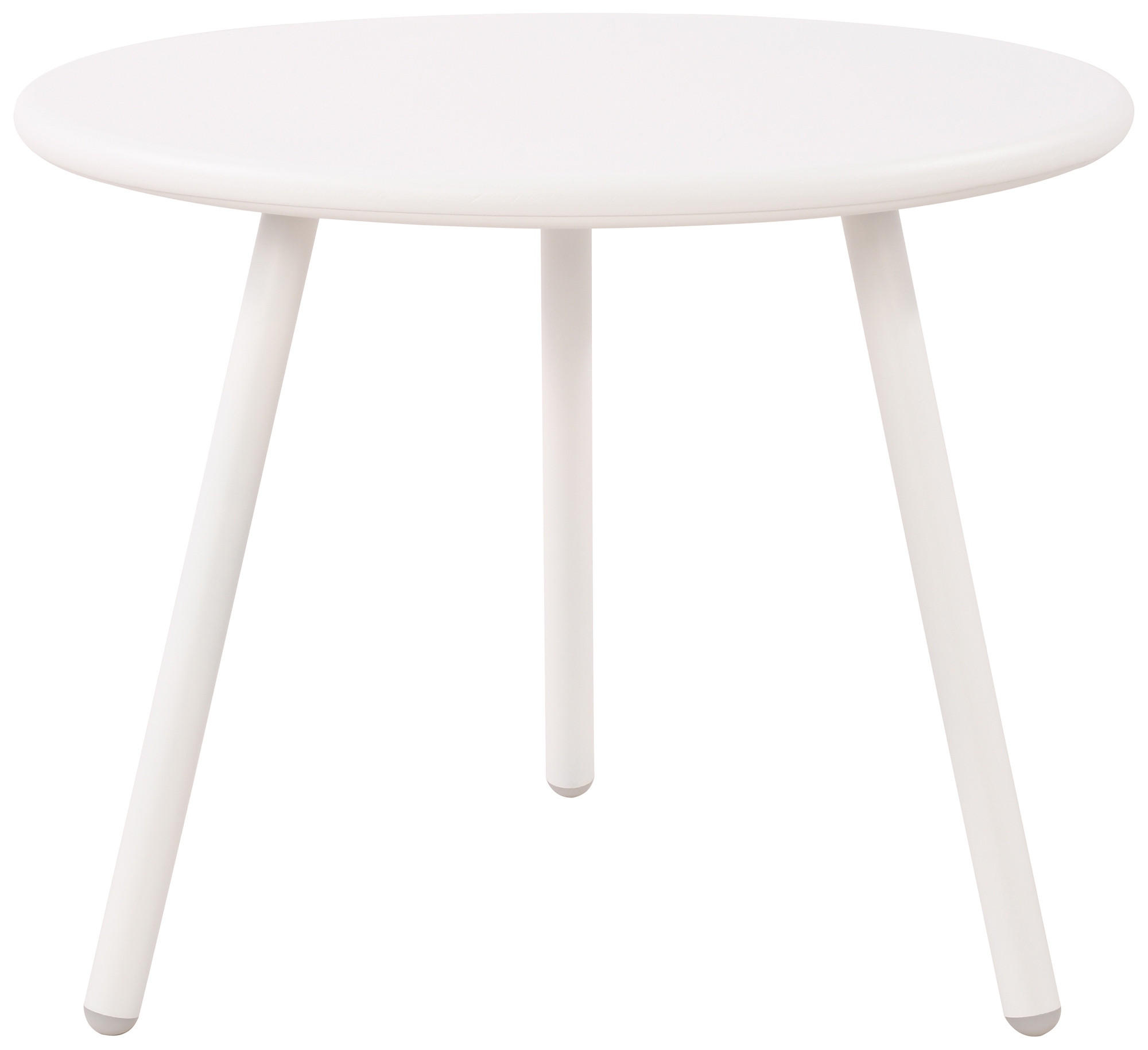 COUCHTISCH rund 50 cm Kunststoff weiß - Weiß, Kunststoff/Metall (50/50/40cm) - CLP