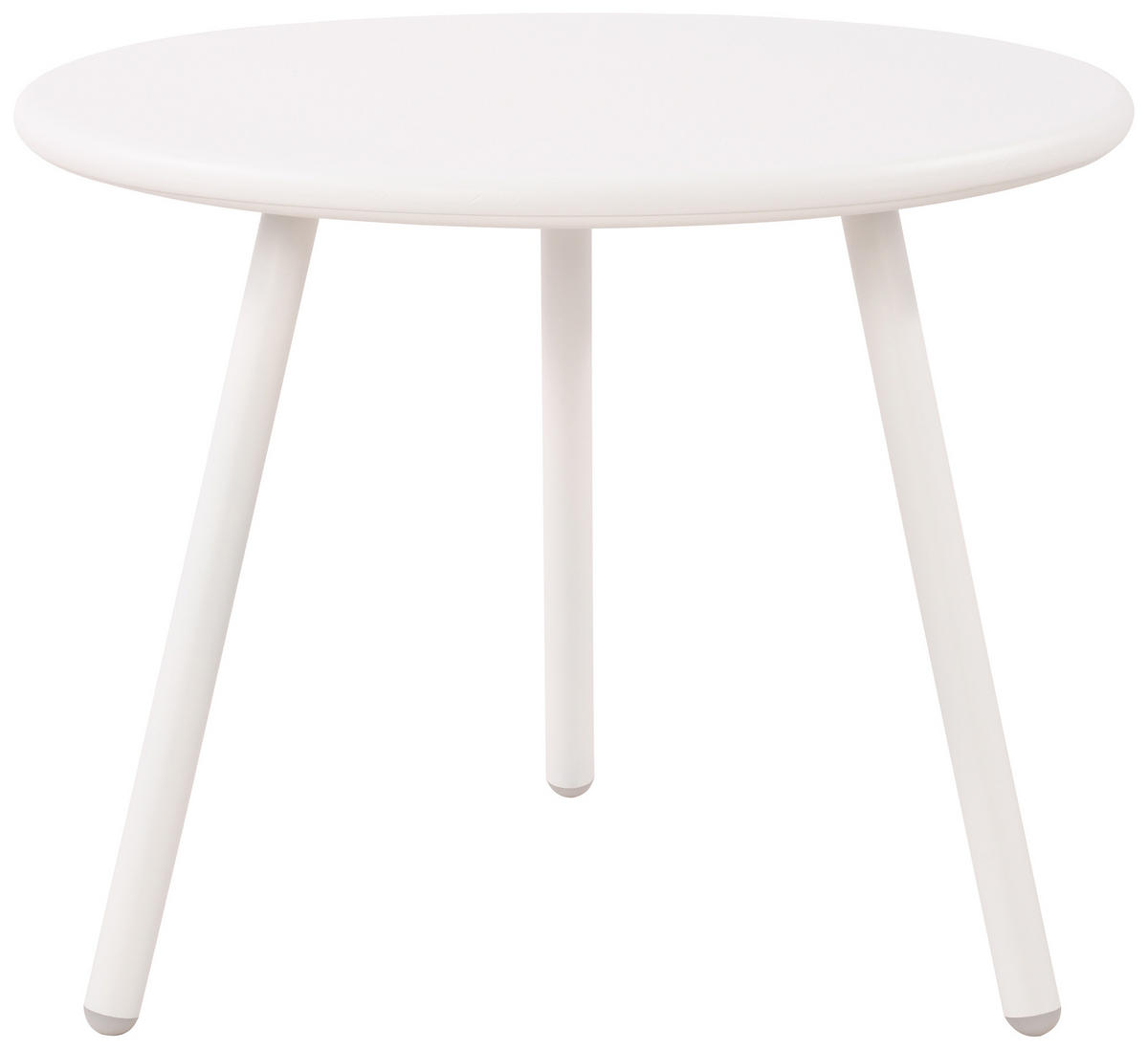 COUCHTISCH rund 50 cm Kunststoff weiß - Weiß, Kunststoff/Metall (50/50/40cm) - CLP