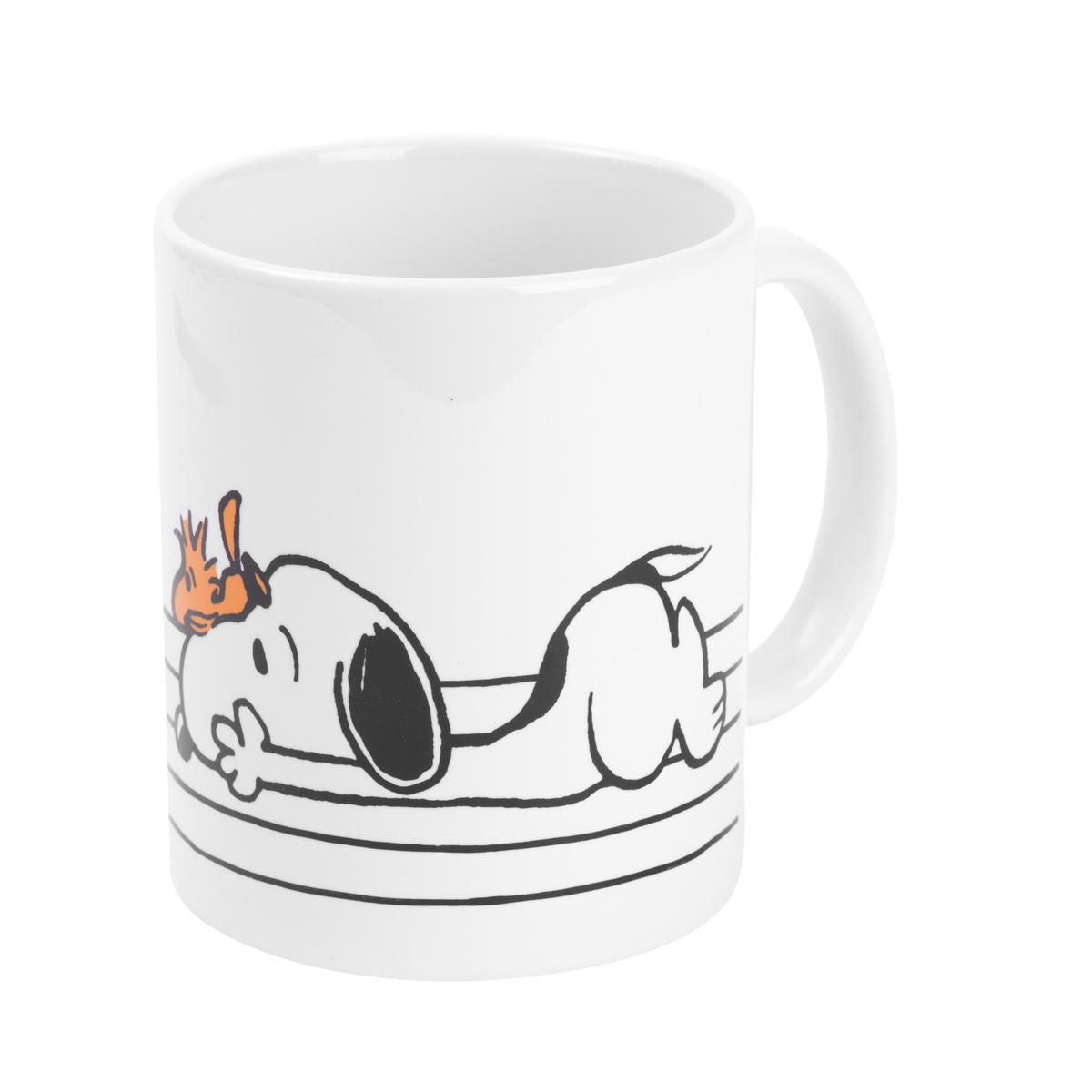 KAFFEEBECHER The Peanuts Snoopy Morgen Muffel Weiß 320 ml - Weiß, Keramik (0.32L) - United Labels