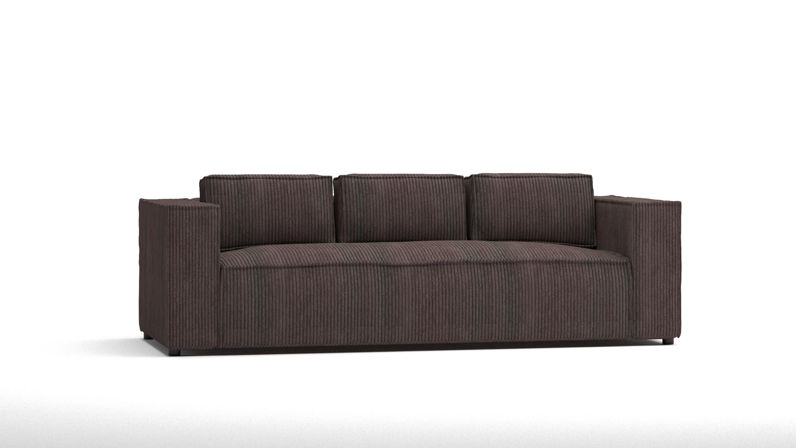 S-Style 3-Sitzer-Sofa Dunkelbraun 230x64x92 cm