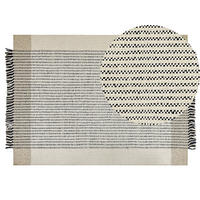 TEPPICH geflochten Divarli 200/140 cm - Beige, Textil (140/200cm) - Beliani