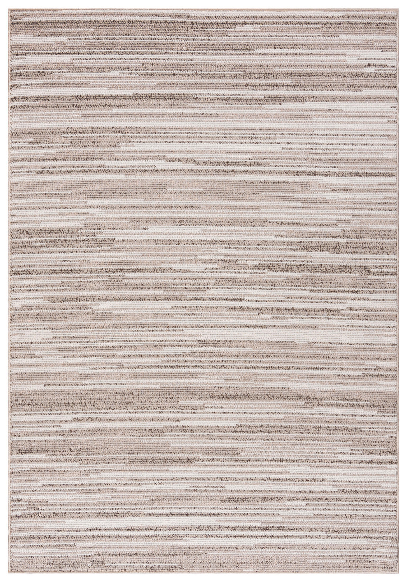 TEPPICH Lora PE08A Mazovia 80x150cm Beige Weiß Abstrakt Kurzflor - Beige, Textil (80/150cm) - Mazovia