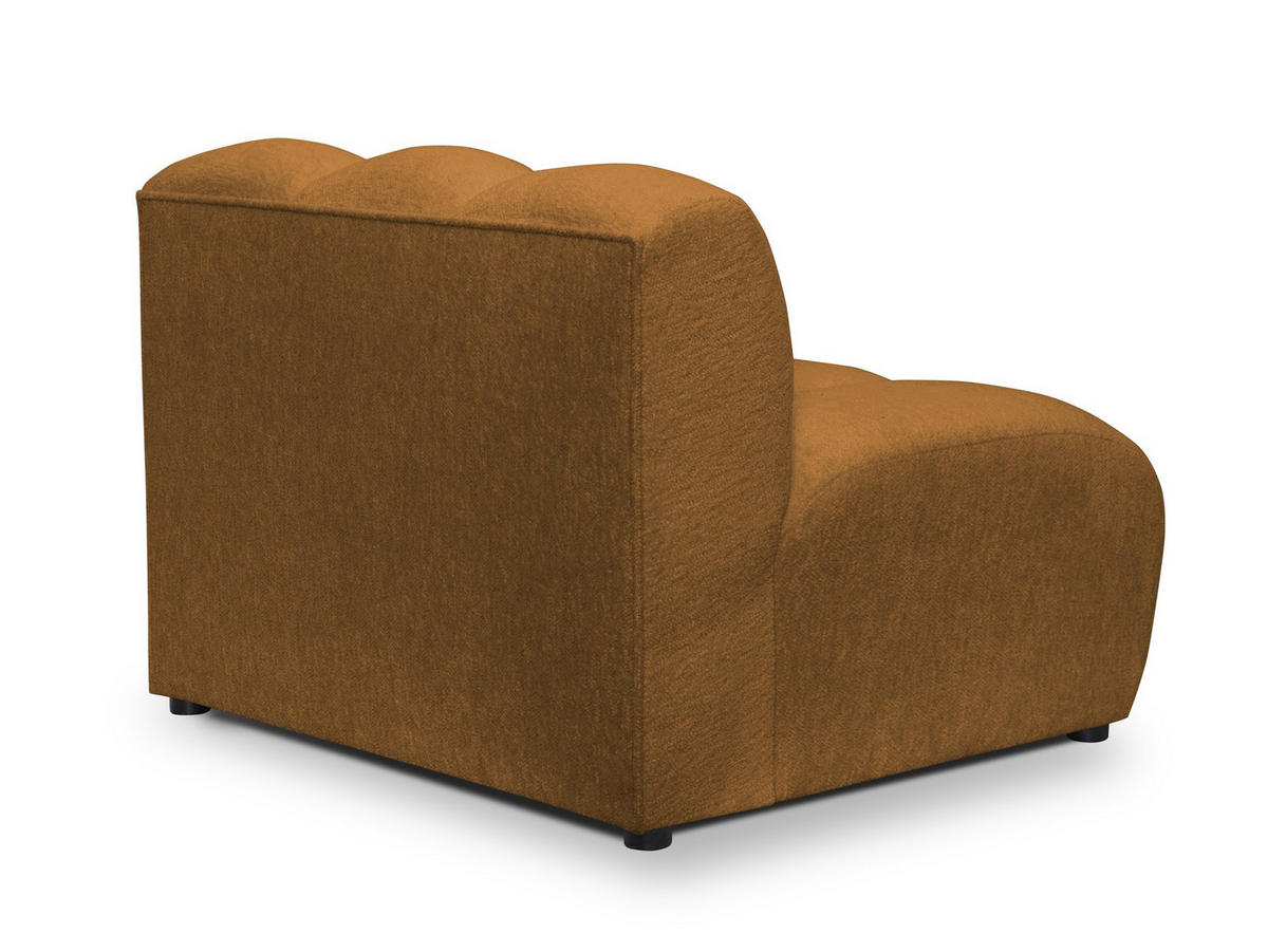 SOFAELEMENT Chenille Stoff Gelb - Currygelb/Schwarz, Holzwerkstoff/Kunststoff (90/70/89cm) - Makamii