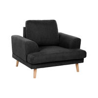 SESSEL Stoff Schwarz Kildal - Schwarz, Textil (114/90/96cm) - Beliani