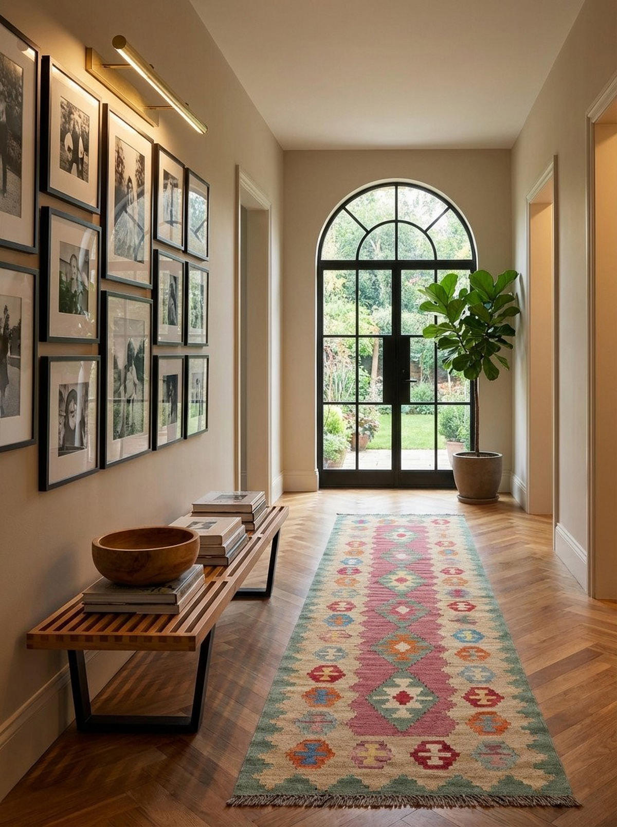 HANDWEBTEPPICH Kelim Gashgai Türkis 193/56 cm Schurwolle - Türkis, Textil (56/193cm) - Looma