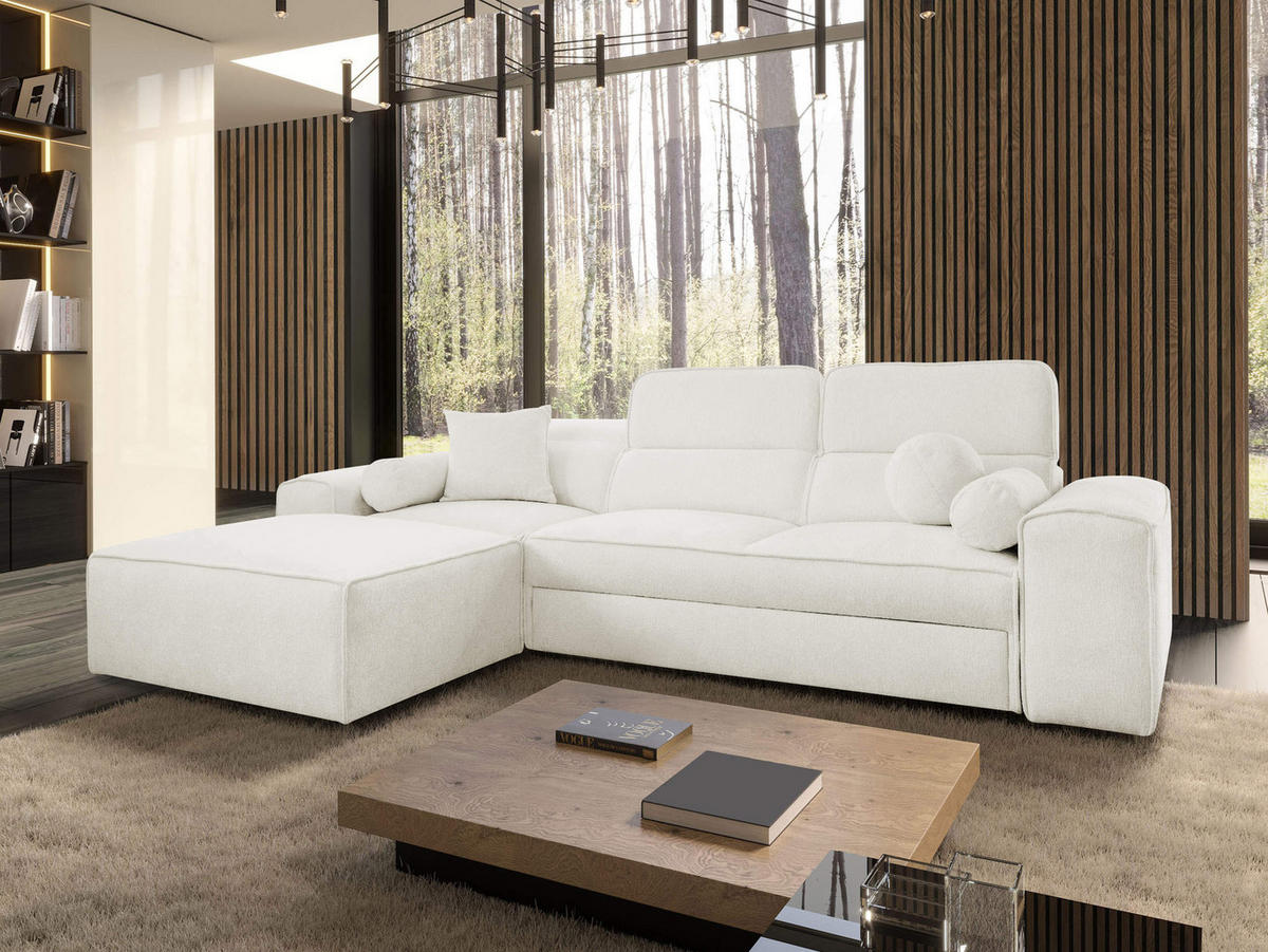 ECKSCHLAFSOFA Vito I, Seite: Links - Creme, Holz/Textil (276/187cm) - MIRJAN24
