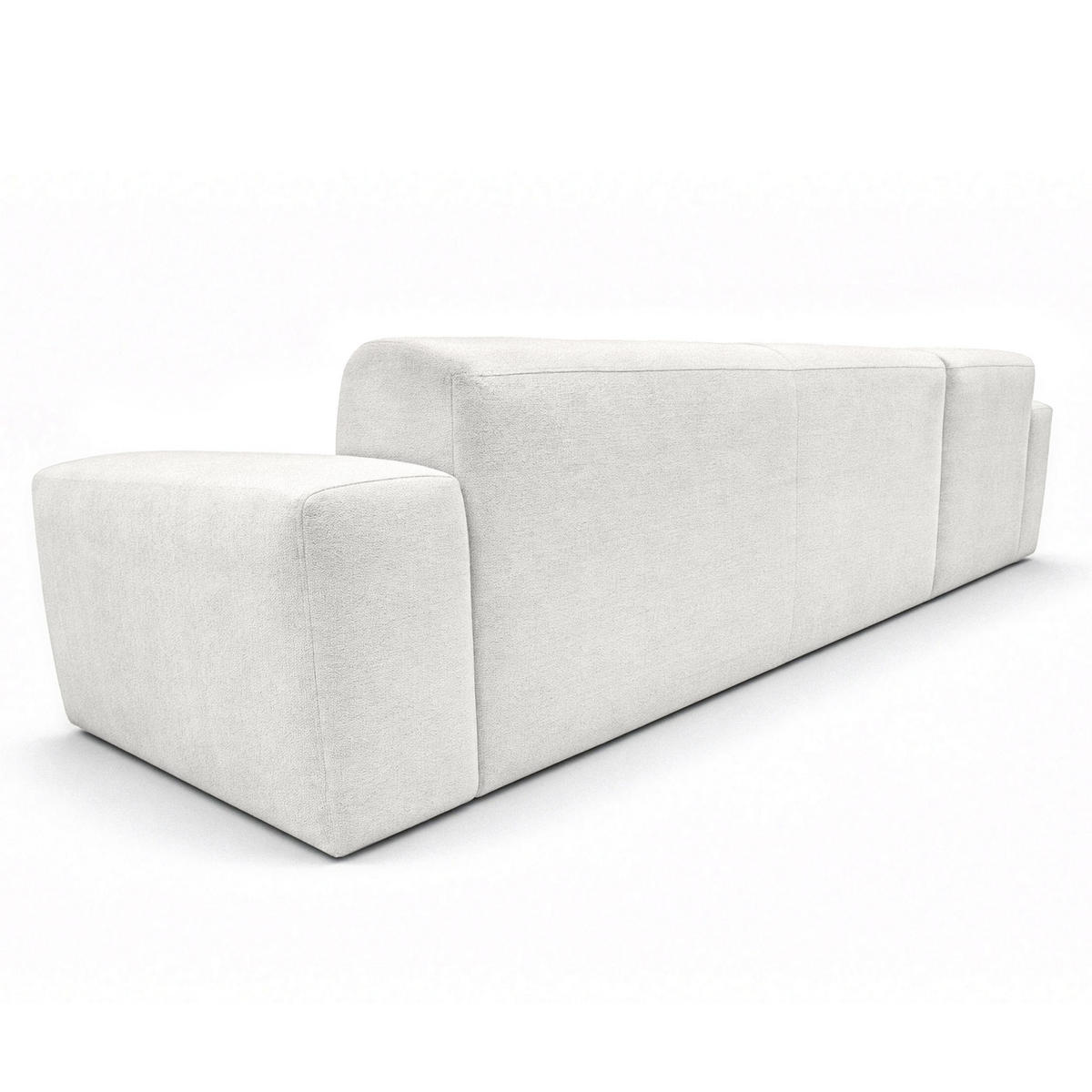 ECKSOFA L Form Corlu Weiß 310/165/78 cm – stilvolle kleine Eckcouch Links - Schwarz/Weiß, Kunststoff/Textil (310/165cm) - AX Living
