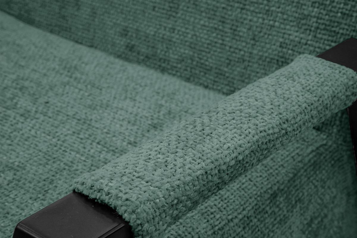 SESSEL KOBE, smaragdgrün - Smaragdgrün/Schwarz, Holz/Textil (72/76/90cm) - Courtois Laville