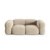 SOFA Loretto aus Samt leichtes beige 3 Sitzplätze - Creme, Textil (100/68/210cm) - Cosmopolitan Design