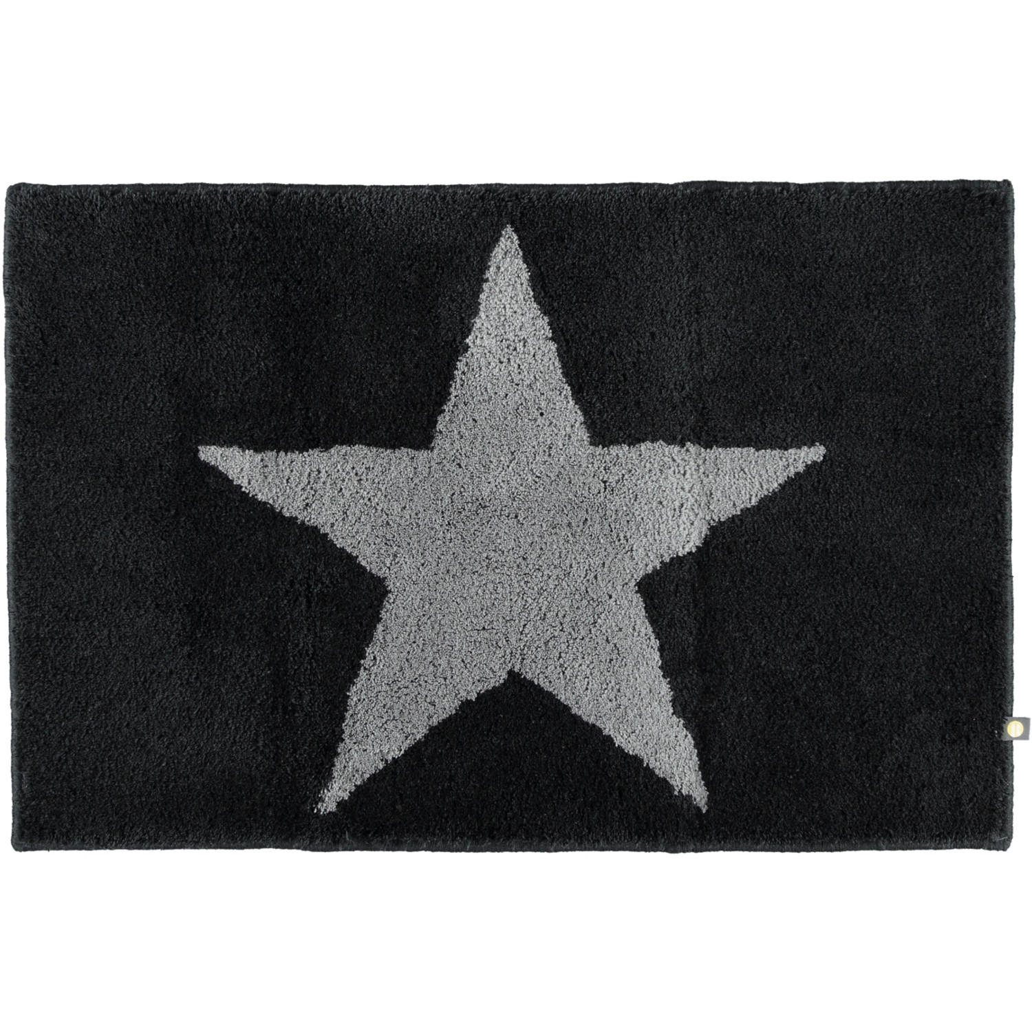 BADTEPPICHE STAR SCHWARZ-GRAPHIT - 1464 - Schwarz, Textil (60/90cm) - Rhomtuft