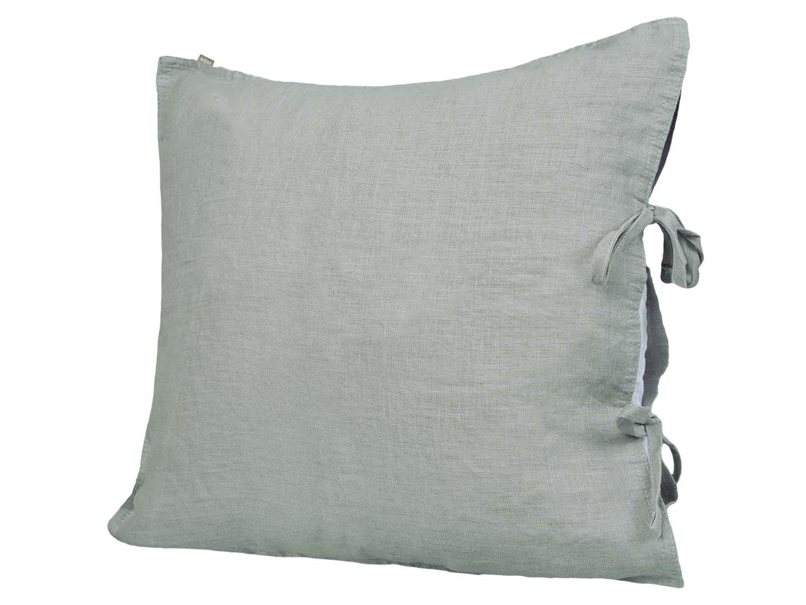 KISSENBEZUG reines Leinen stein-grau 80/80 cm - Grau, Naturmaterialien (80/80cm) - beties Heimtextil