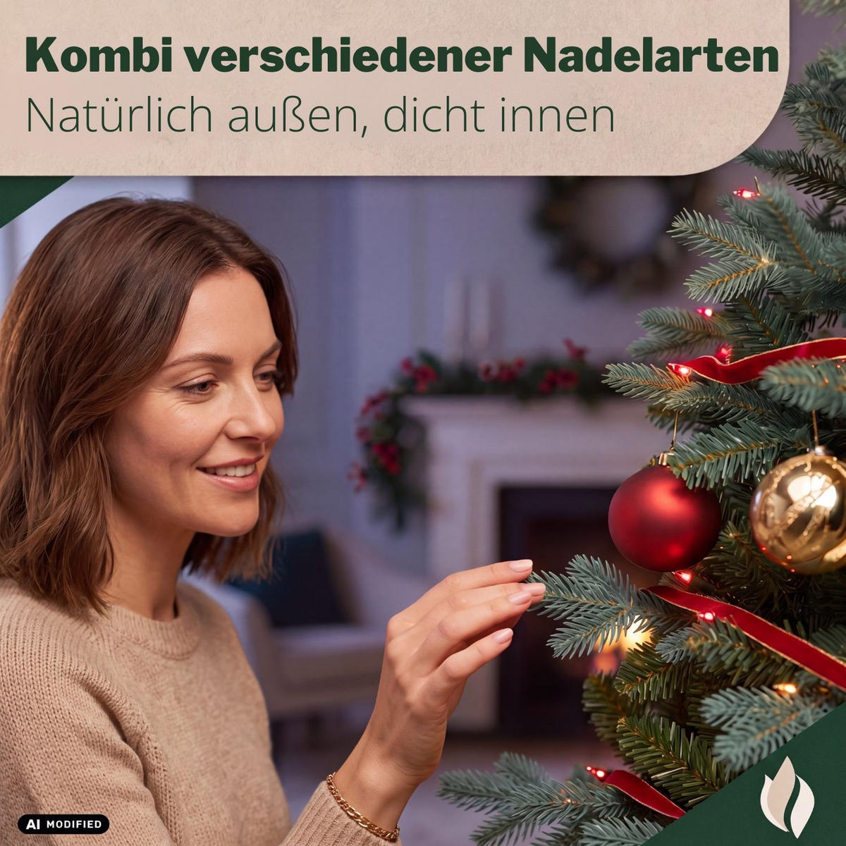 KÜNSTLICHER WEIHNACHTSBAUM OREGON mit Metallständer Höhe 360 cm - Grün, Kunststoff (205/360/205cm) - pink garten