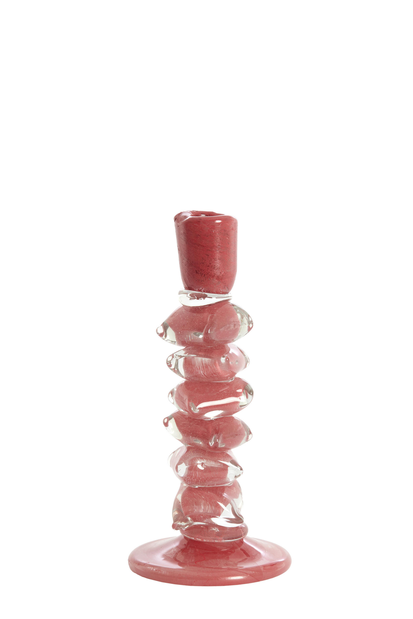 KERZENHALTER Estina Lila 11.5/11.5/29.5 cm - Lila, Glas (11.5/29.5/11.5cm) - Light & Living