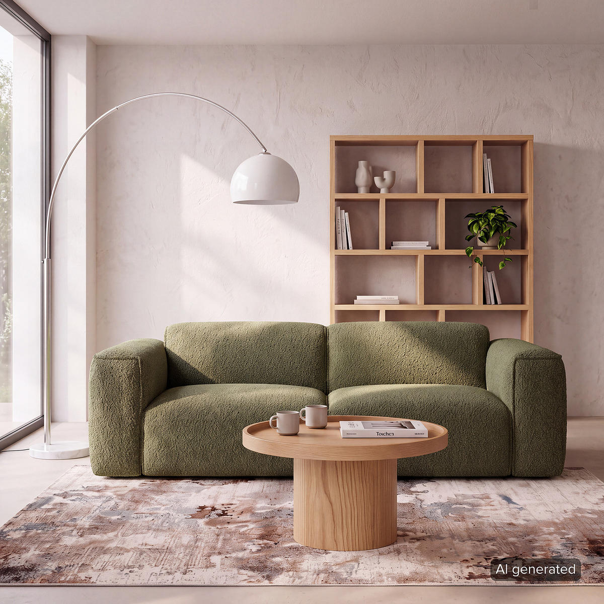2-SITZER SOFA - Schwarz/Grün, Kunststoff/Textil (220/71/102cm) - home24