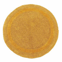 BADEMATTE 80 cm rund, 100% Baumwolle, wendbar - Gelb, Textil (80/80cm) - Homescapes