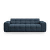 SOFA Kendal aus strukturiertem Stoff marineblau 4 Sitzplätze - Blau, Textil (255/79/103cm) - Micadoni