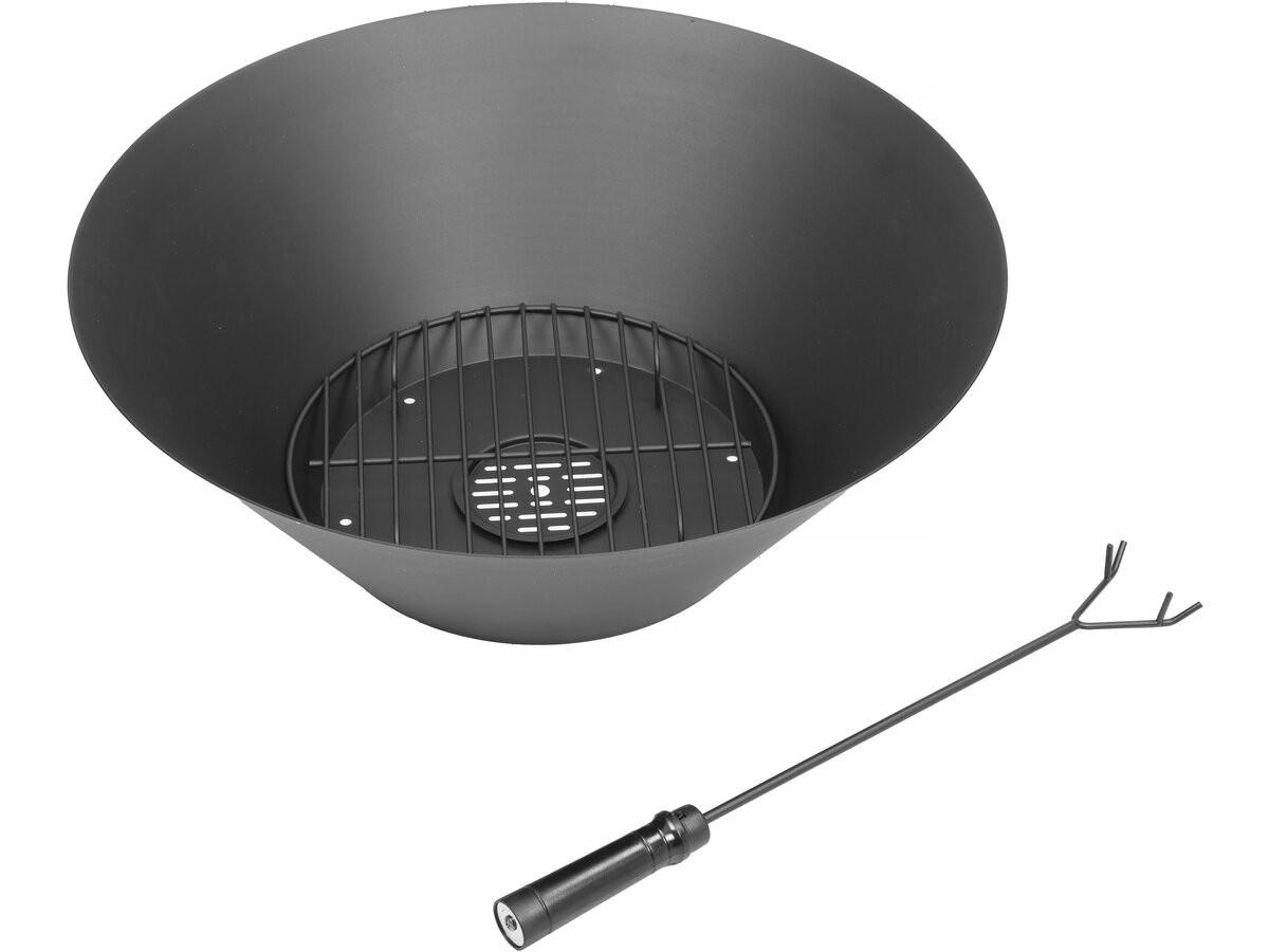 HOLZKOHLENGRILL cesar Schwarz - Schwarz, Metall (49/92/49cm) - Habitat Garten