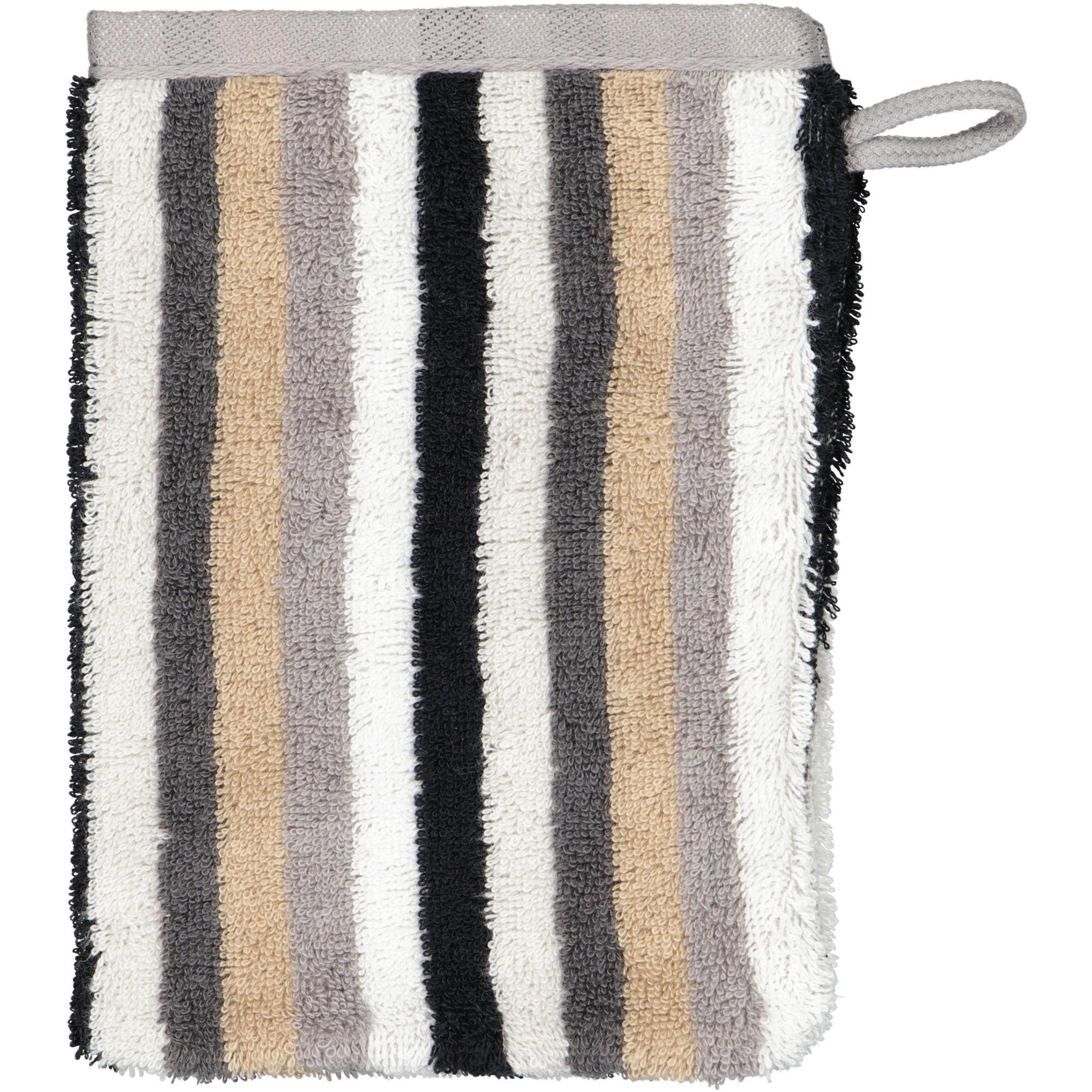 WASCHLAPPEN SHADES STREIFEN 6235 STEIN - 77 - Grau, Textil (16/22cm) - Cawoe