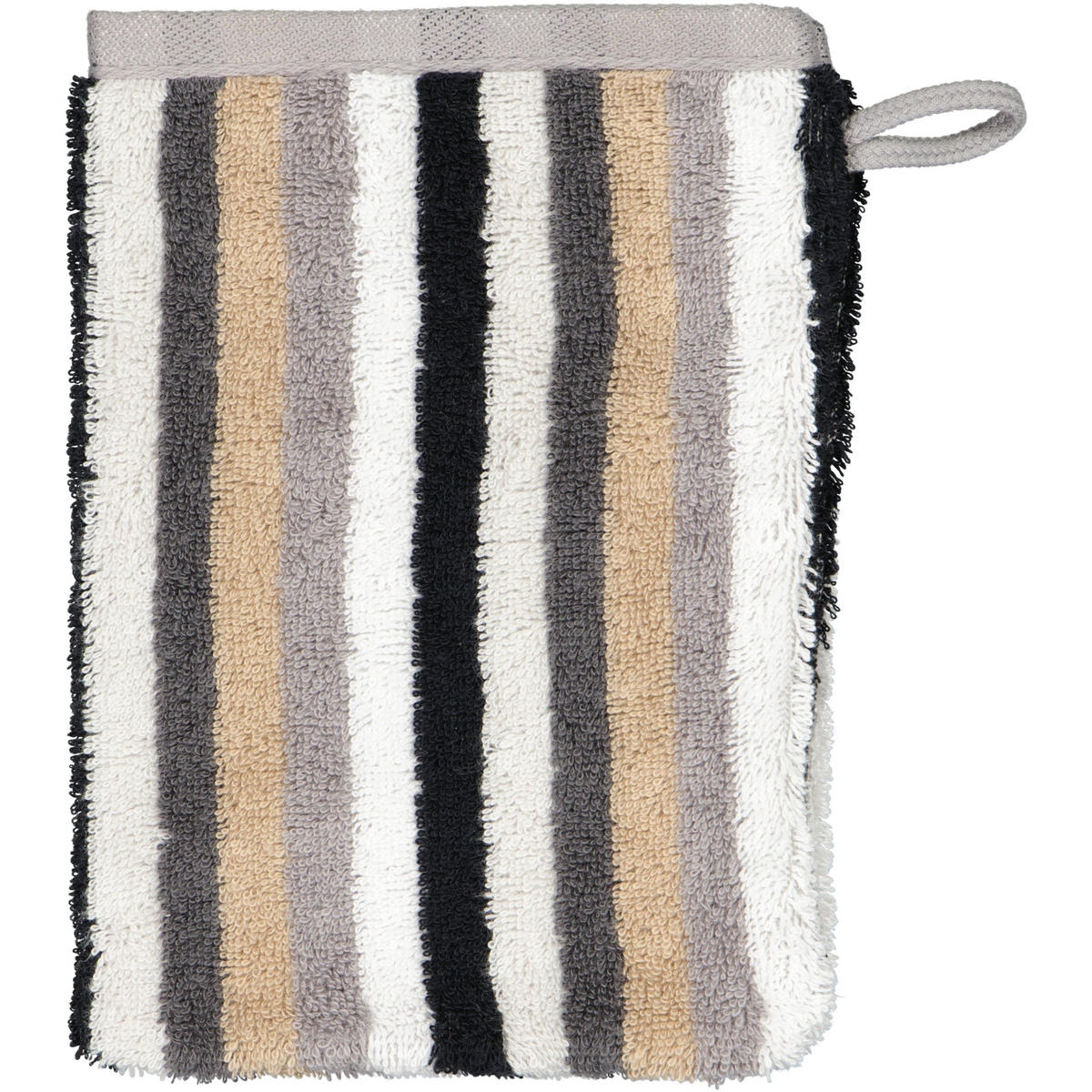 WASCHLAPPEN SHADES STREIFEN 6235 STEIN - 77 - Grau, Textil (16/22cm) - Cawoe